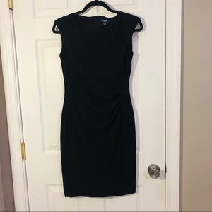 Chaps Black Fitted Dress with arrow/zigzag details